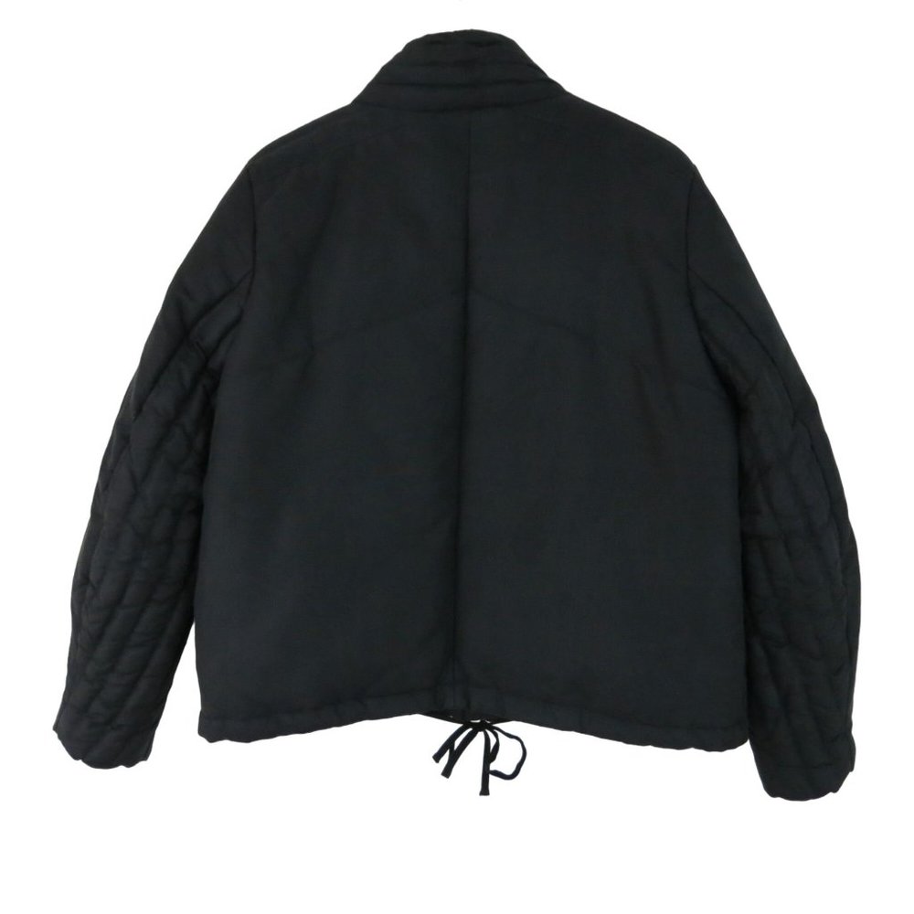 HELMUT LANG Women's Black Coated Cotton Down Puffer Coat L Outerwear - Picture 4 of 9